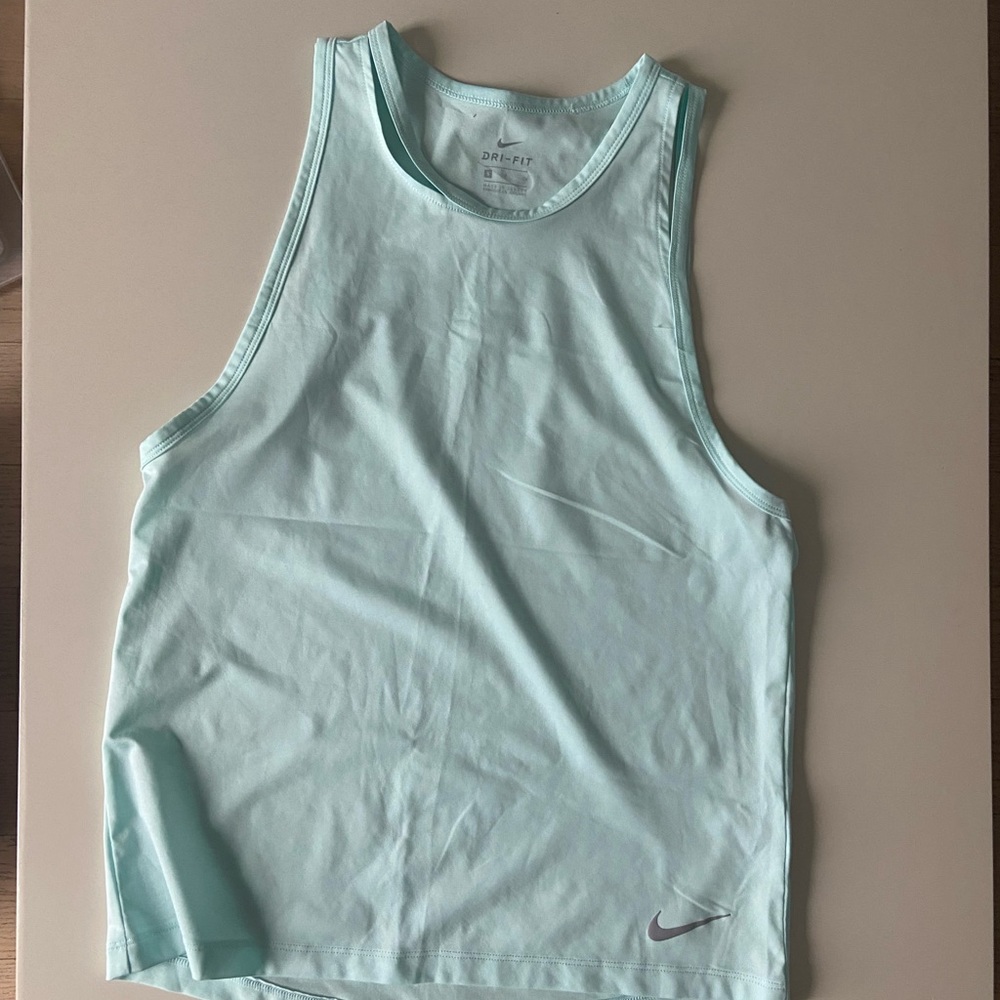 Nike Dri-fit light teal workout tank Small